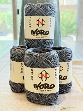 Noro Asaginu Linen Blend Yarn - Color 03 Lot H1 Gray Isabelle’s Parlour X 4